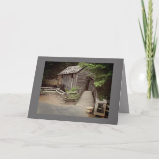 Old Mill on the River Holiday Card