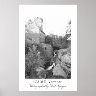 Old Mill, Vermont Poster