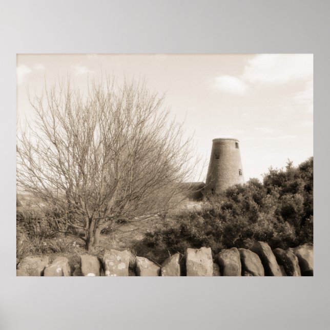 Old Mill with Trees - Scotland Poster (Front)