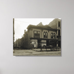 Old Milwaukee 1912 Diller's Pharmacy McGreal Bldg Canvas Print