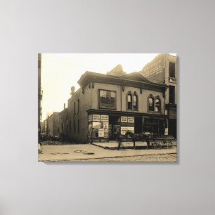 Old Milwaukee 1912 Diller's Pharmacy McGreal Bldg Canvas Print