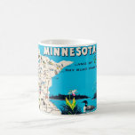 Old Minnesota Map Postcard Mug<br><div class="desc">An old postcard greeting from Minnesota repurposed on a mug.</div>