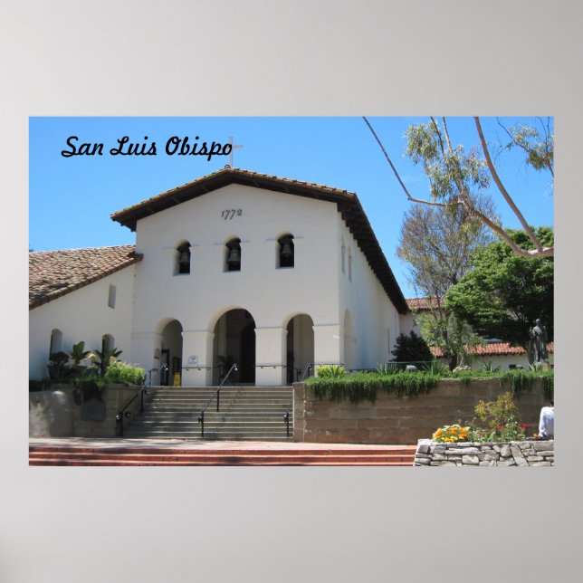 Old Mission at San Luis Obispo, California Poster (Front)