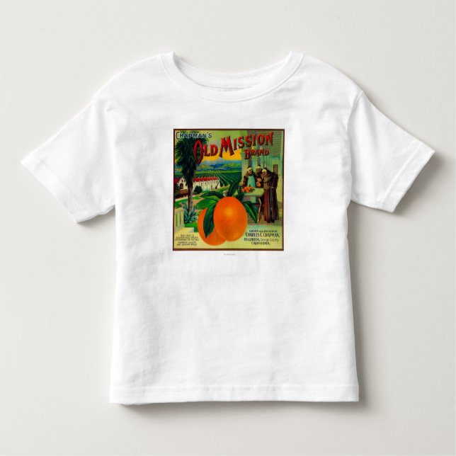 Old Mission Orange LabelFullerton, CA Toddler T-shirt (Front)