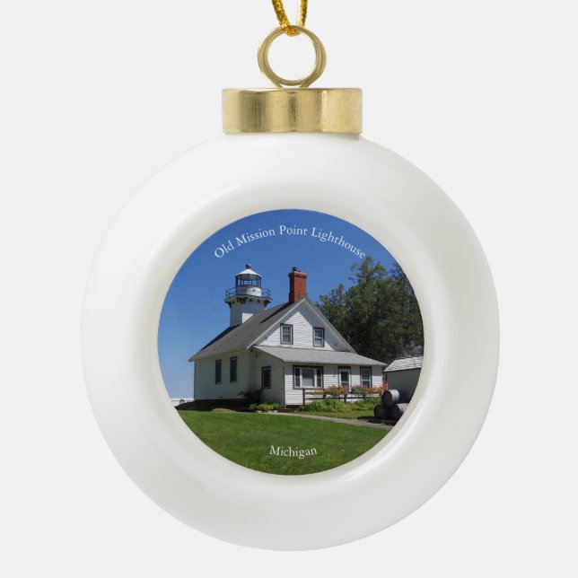 Old Mission Point Lighthouse ornament (Front)