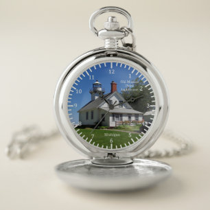 Old Mission Point Lighthouse pocket watch