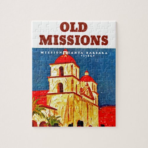 Old Missions  Santa Barbara Jigsaw Puzzle