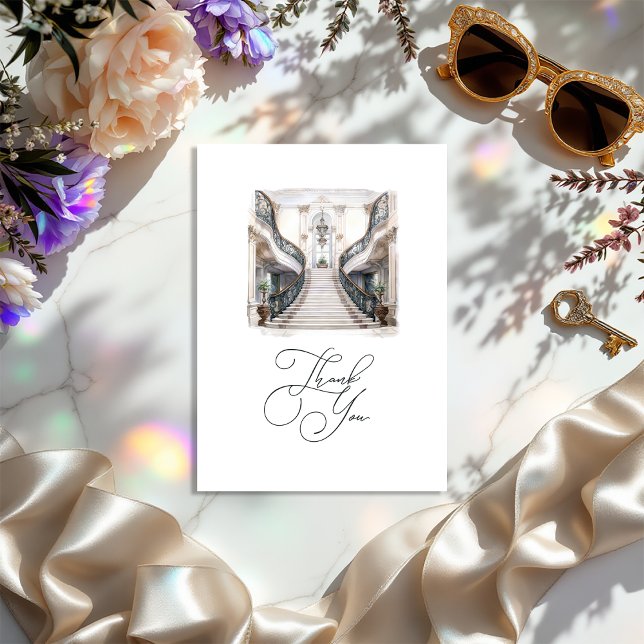 Old Money Aesthetic Luxury Photo Thank You Card (Old Money Aesthetic Luxury Photo Thank You Card)