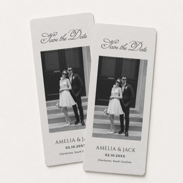 Old Money Black and Ivory Wedding Save the Date Invitation (Creator Uploaded)