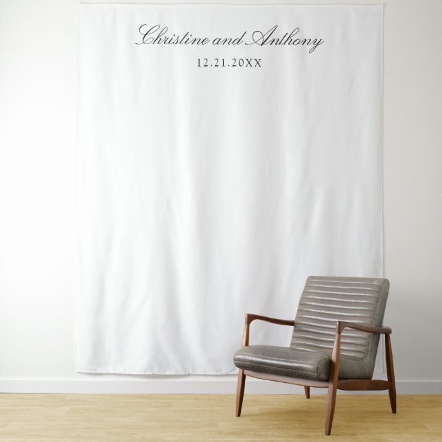 Old Money Black and White Classic Wedding Backdrop (In Situ)