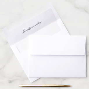 Old Money Black and White Classic Wedding Envelope Liner