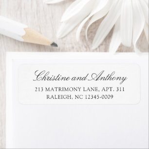 Old Money Black and White Classic Wedding Label