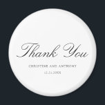 Old Money Black and White Classic Wedding Magnet<br><div class="desc">This design is part of a timeless wedding invitation suite featuring elegant typography and a classic minimalist layout.   The old money aesthetic is perfect for luxury weddings,  formal events,  and sophisticated celebrations.</div>