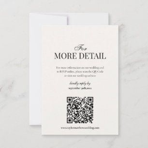 Old Money Black & White Details Qr Code Encore Thank You Card