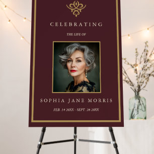 Old Money Burgundy Funeral Foam Boards