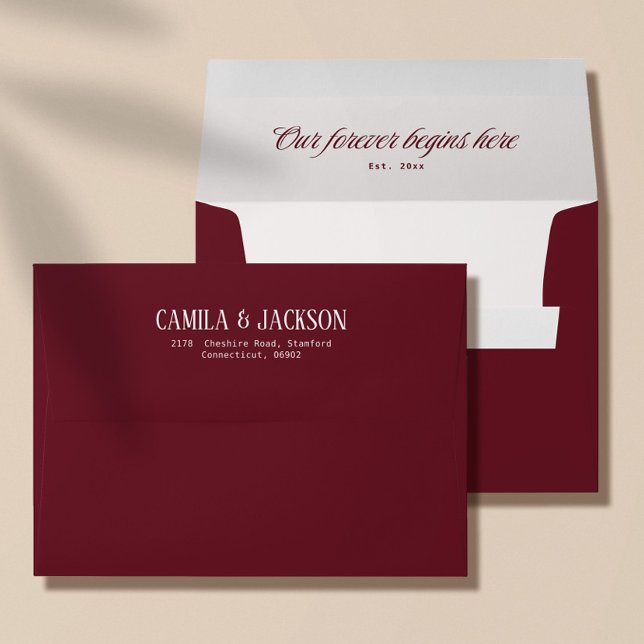 Old Money Burgundy Wedding Envelope (Creator Uploaded)
