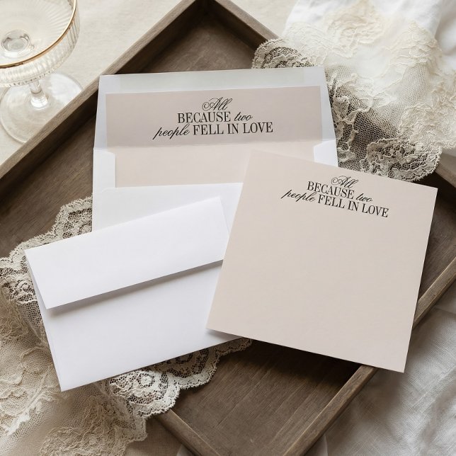 Old Money Classy Timeless Black Cream Wedding Envelope Liner (Creator Uploaded)