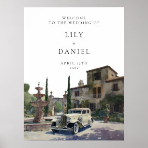 Old Money Country Estate Wedding Welcome Sign