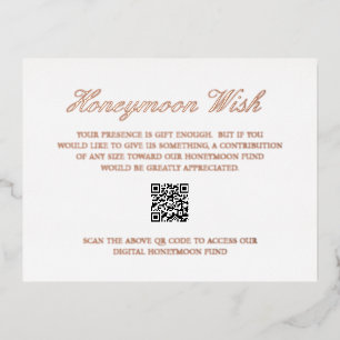 Old Money Elegant Wedding Foil Enclosure Card