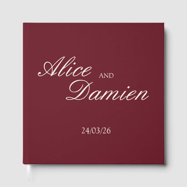 Old Money Elegant Wedding Guest Book (Front)