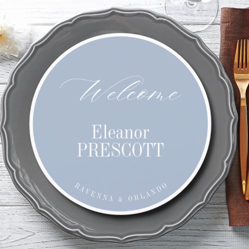 Old Money Estate Round Wedding Guest Place Menu