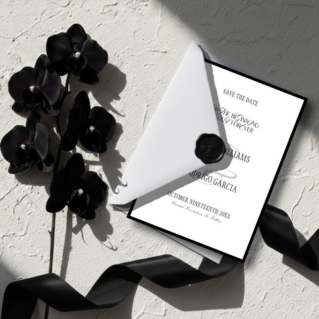 Old Money Flat Save The Date Card (Creator Uploaded)