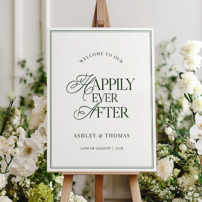 Old Money Green Script Welcome Sign (Creator Uploaded)