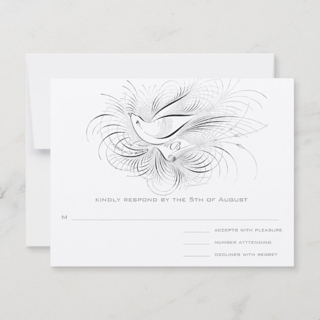 OLD MONEY, LOVE BIRDS, RSVP CARD (Back)