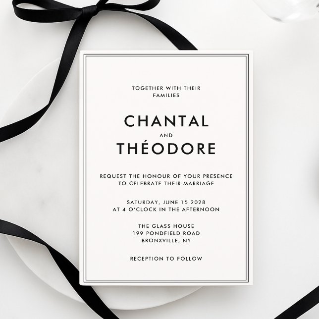 Old Money  | Quiet Luxury | Black and White Invitation (Creator Uploaded)