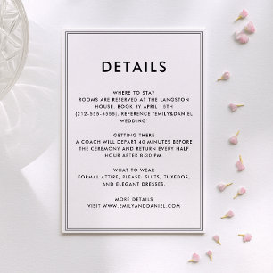 Old Money   Quiet Luxury wedding details card