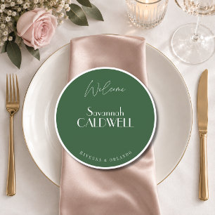 Old Money Quiet Round Wedding Guest Place Menu