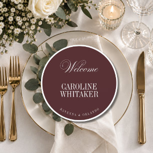 Old Money Round Wedding Guest Place Menu
