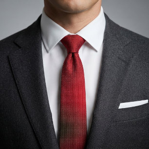Old Money Rust Orange Birdseye Tweed Fabric Neck Tie
