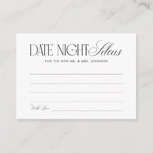 Old Money Script Date Night Ideas Bridal Shower
