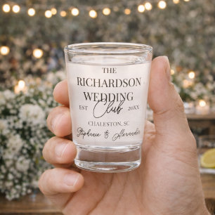 Old Money Social Club Custom Wedding Merch Favor Shot Glass