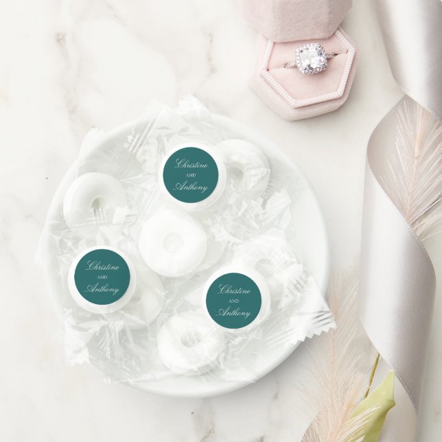 Old Money Teal Classic Wedding Life Saver® Mints (Wedding)