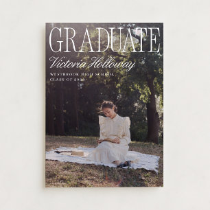 Old Money Two Photo Graduation Announcement 