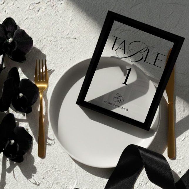 Old Money Wedding Table Number (Creator Uploaded)