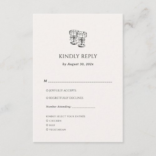Old Money Wedding Traditional RSVP Card