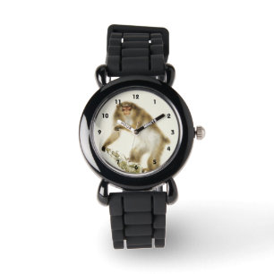 Old Monkey with Cherry in Autumn Watch