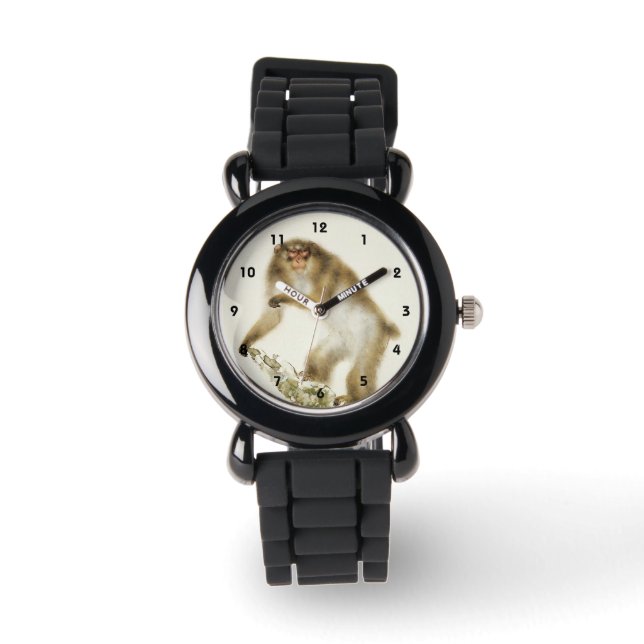 Old Monkey with Cherry in Autumn Watch (Front)