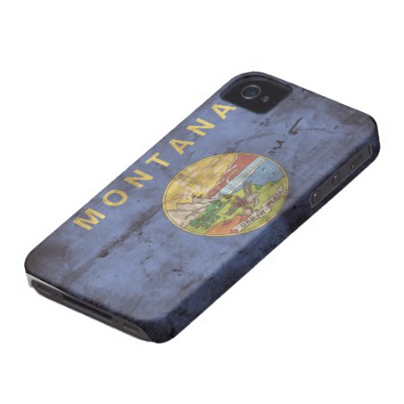 Old Montana Flag; Iphone 4 Cover