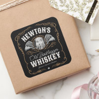 Old Moonshine Whiskey Label ADD PHOTO Family Name
