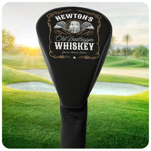  Old Moonshine Whiskey Label ADD PHOTO Family Name Golf Head Cover