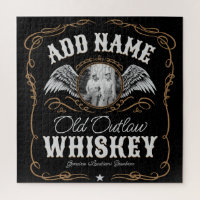 Old Moonshine Whiskey Label ADD PHOTO Family Name