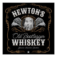 Old Moonshine Whiskey Label ADD PHOTO Family Name