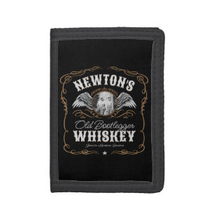  Old Moonshine Whiskey Label ADD PHOTO Family Name Tri-fold Wallet