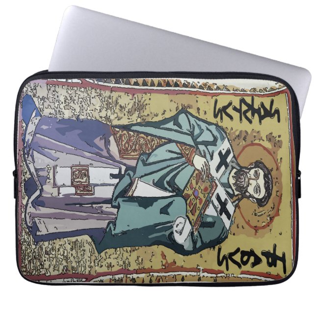 Old mosaic from Greece found in cave. Laptop Sleeve (Front)