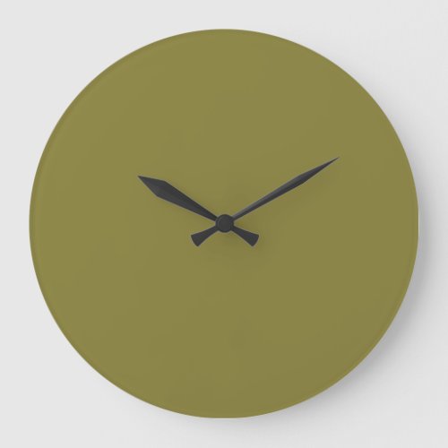 Old Moss Green Solid Color Large Clock