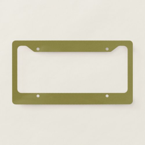 Old Moss Green Solid Color License Plate Frame
